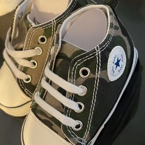 Baby "converse camo" shoe size 4.5 (5 inches)
